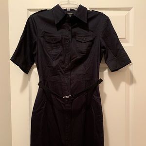 Black Shirt Dress With Belt